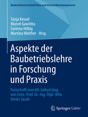 cover image of Aspekte der Baubetriebslehre in Forschung und Praxis